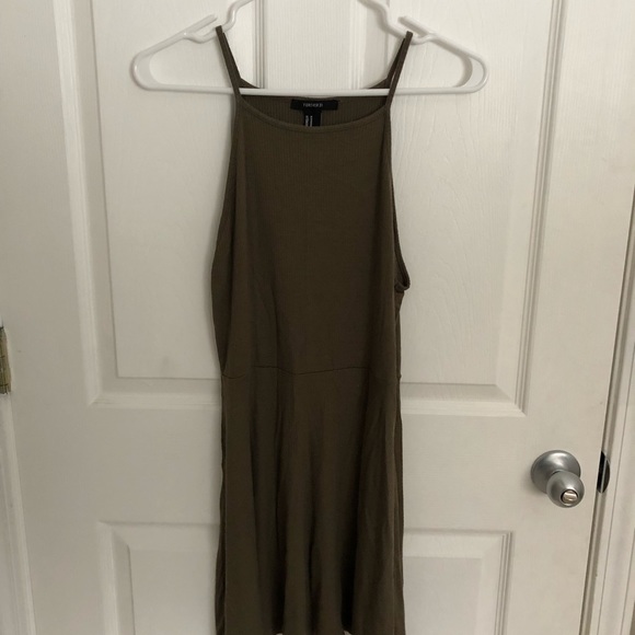 ARMY GREEN FOREVER 21 DRESS - Picture 1 of 4